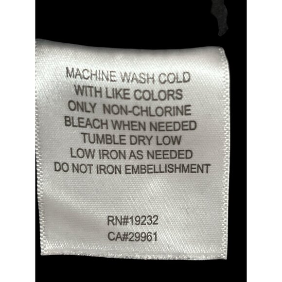 Alfred Dunner Petite XL Women’s Black Short Sleeve Top – Lattice Collar with Woo - Picture 5 of 7